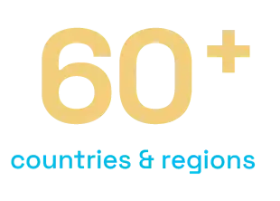 60+ countries and regions